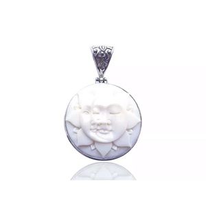 Beauty Carved Sun Face Pendant